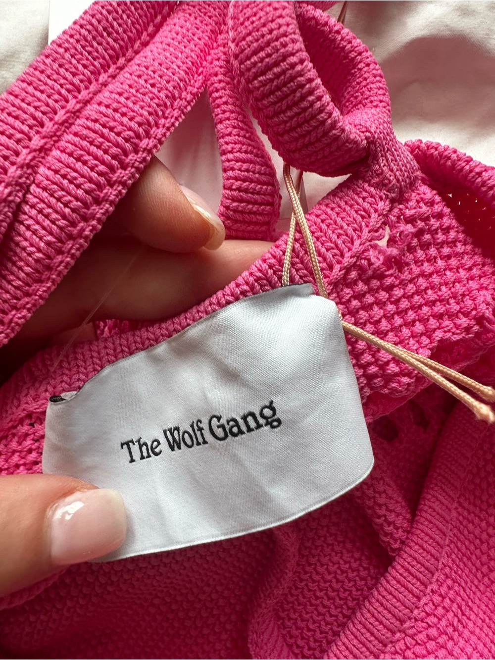 The Wolf Gang Perla Maxi Dress Candy Pink Beaded Crochet Mermaid Maxi Dress XS - Picture 10 of 15